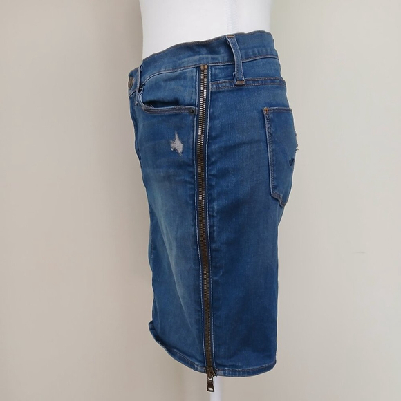 Hudson Jeans Marianne Pencil Skirt In Foxey Distressed Size 28 - Picture 6 of 12